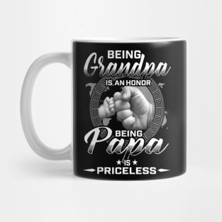 Being Grandpa Is An Honor Being Papa Is Priceless Funny Father's Day Gifts Mug